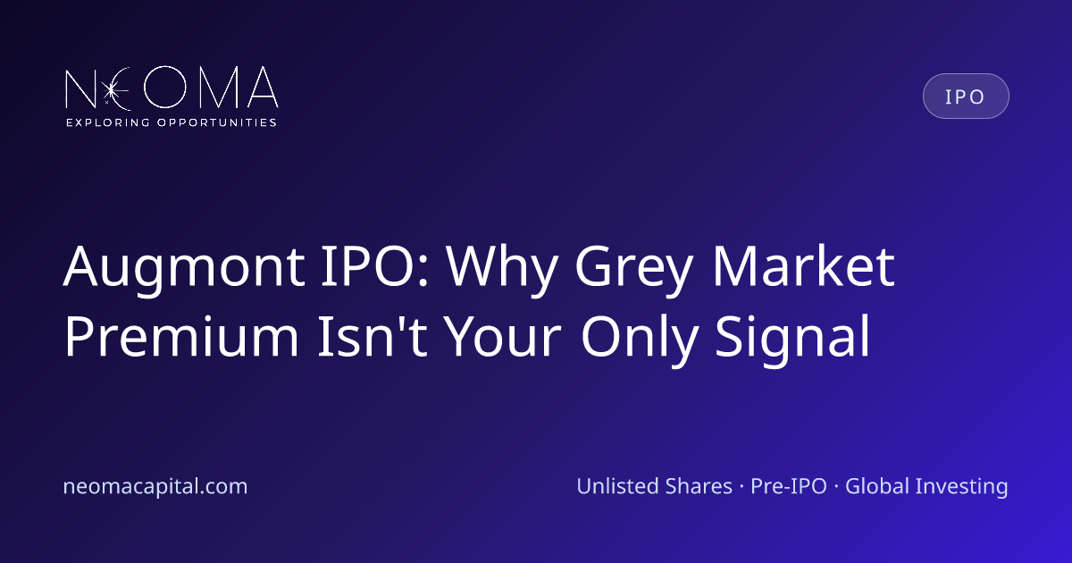 Augmont IPO: Why Grey Market Premium Isn't Your Only Signal