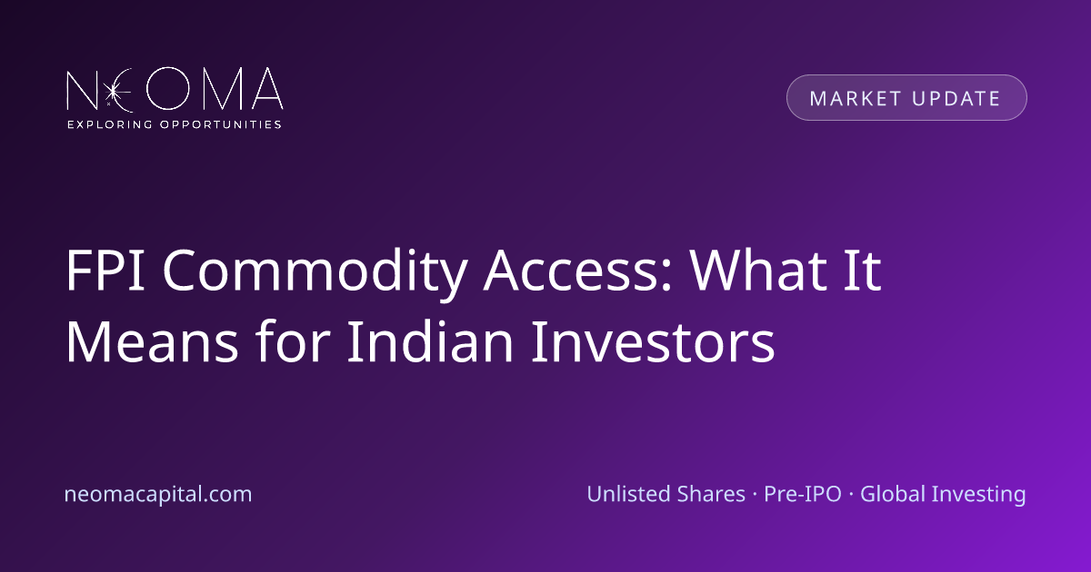 FPI Commodity Access: What It Means for Indian Investors