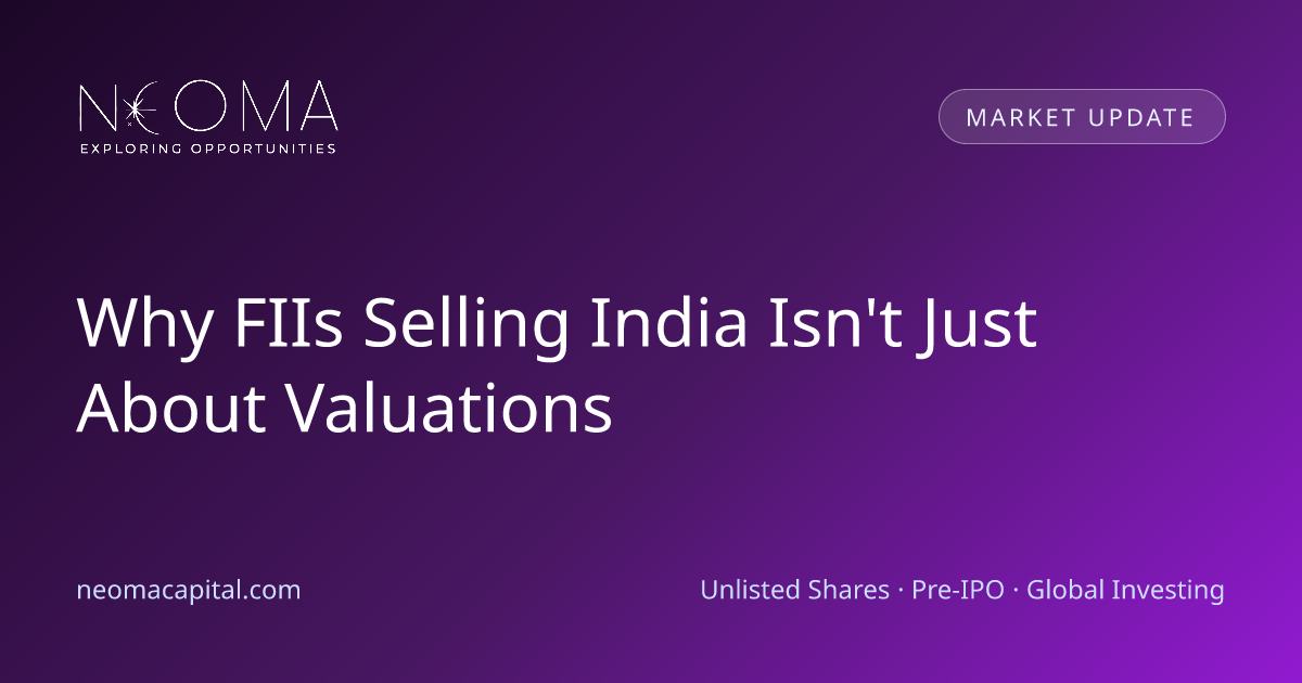 Why FIIs Selling India Isn't Just About Valuations