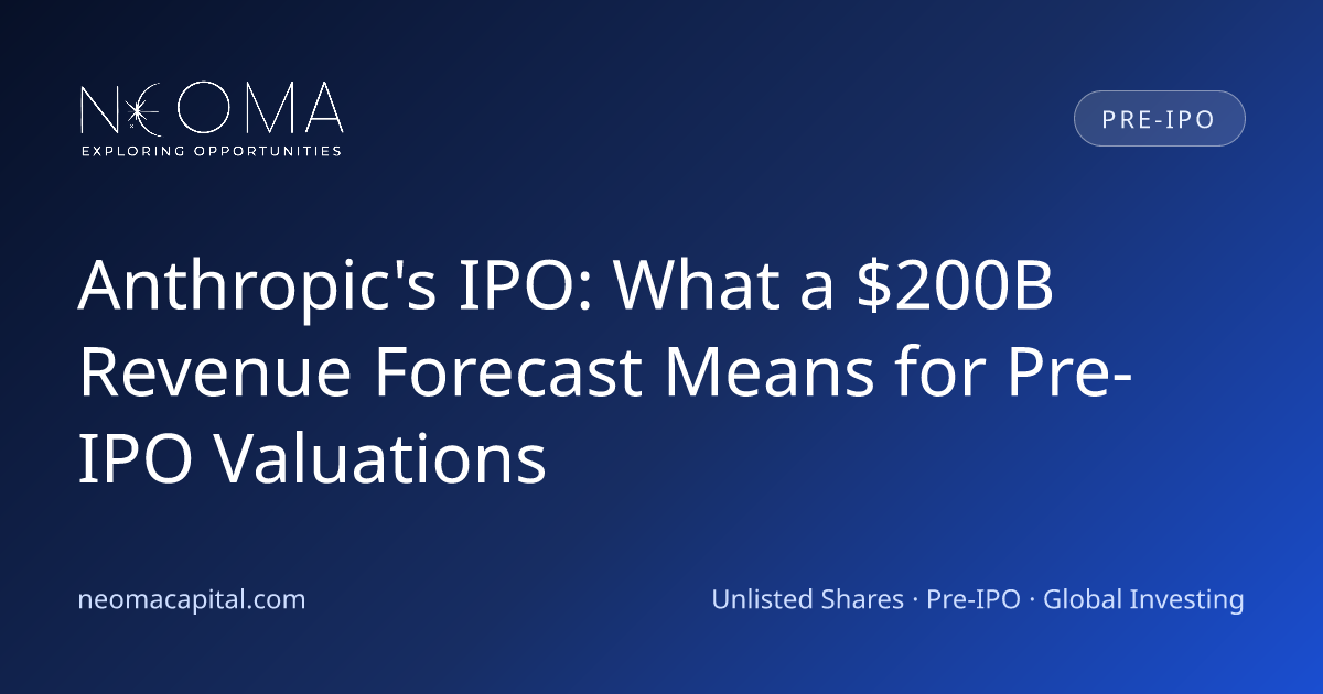 Anthropic's IPO: What a $200B Revenue Forecast Means for Pre-IPO Valuations