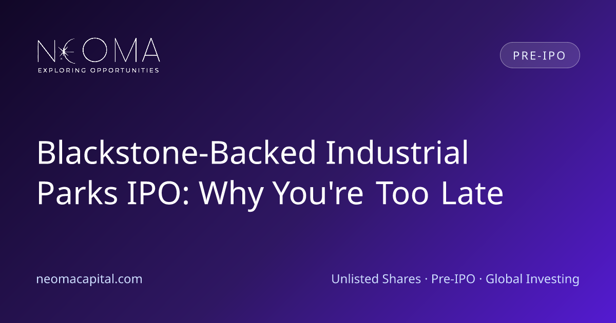 Blackstone-Backed Industrial Parks IPO: Why You're Too Late