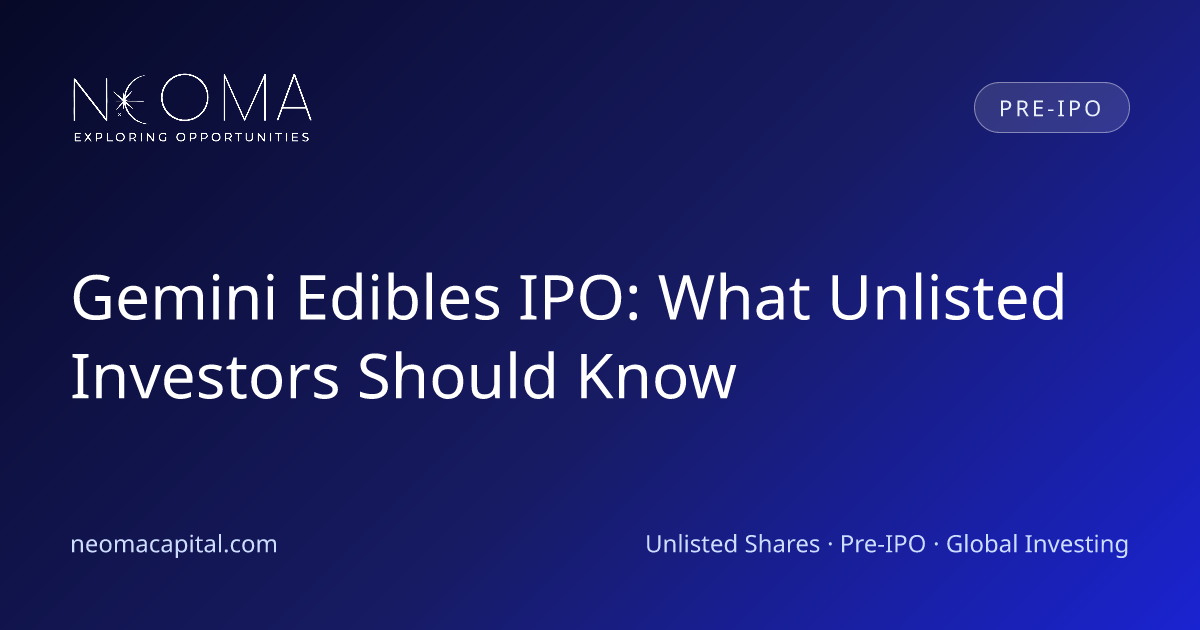 Gemini Edibles IPO: What Unlisted Investors Should Know