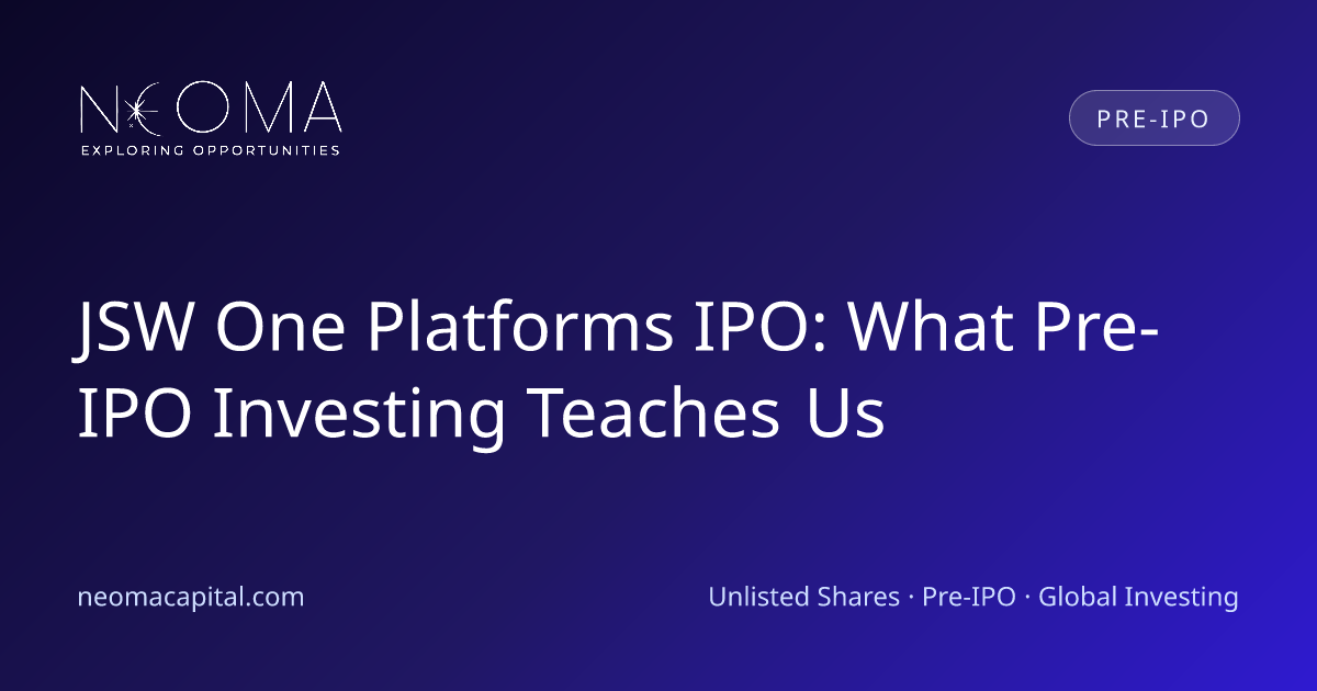 JSW One Platforms IPO: What Pre-IPO Investing Teaches Us