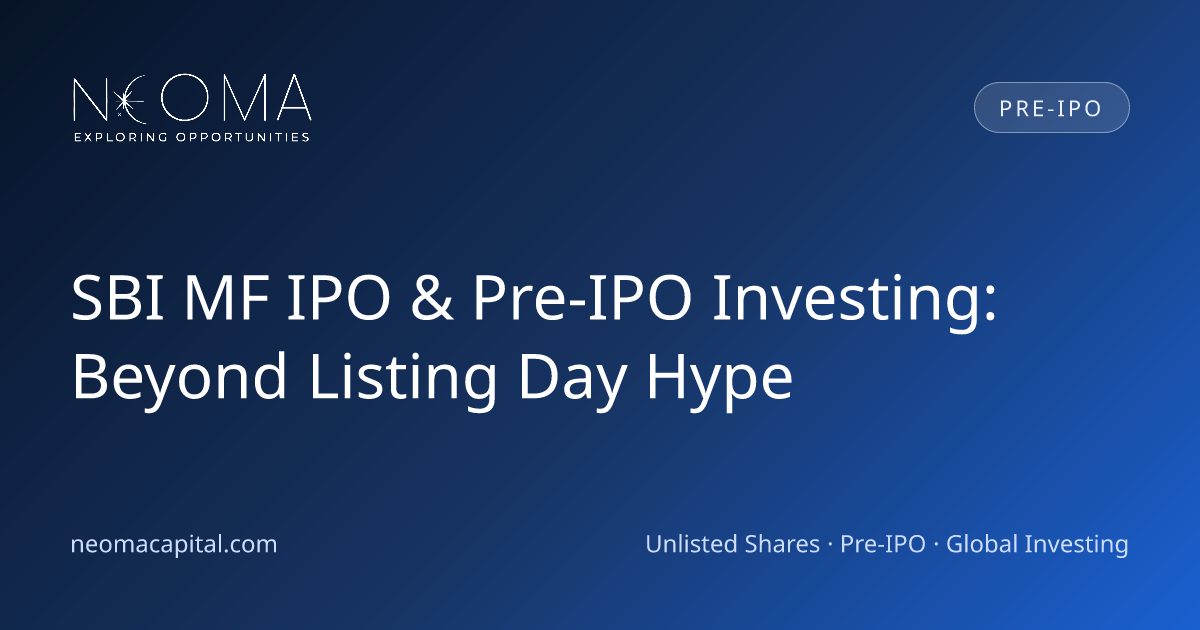 SBI MF IPO & Pre-IPO Investing: Beyond Listing Day Hype