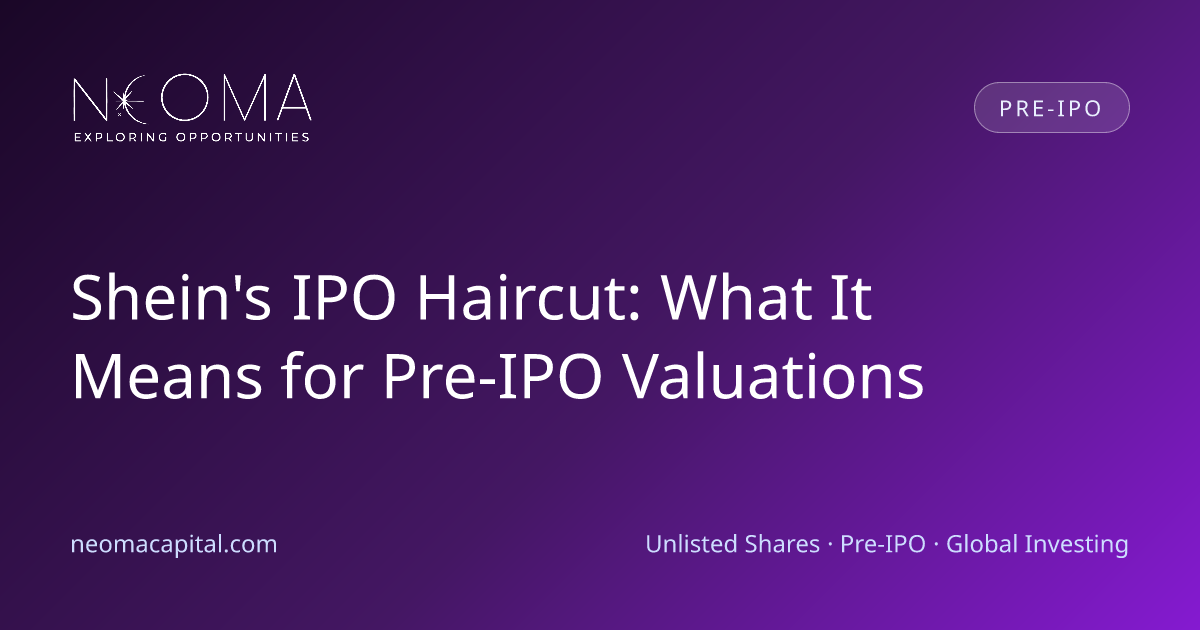 Shein's IPO Haircut: What It Means for Pre-IPO Valuations