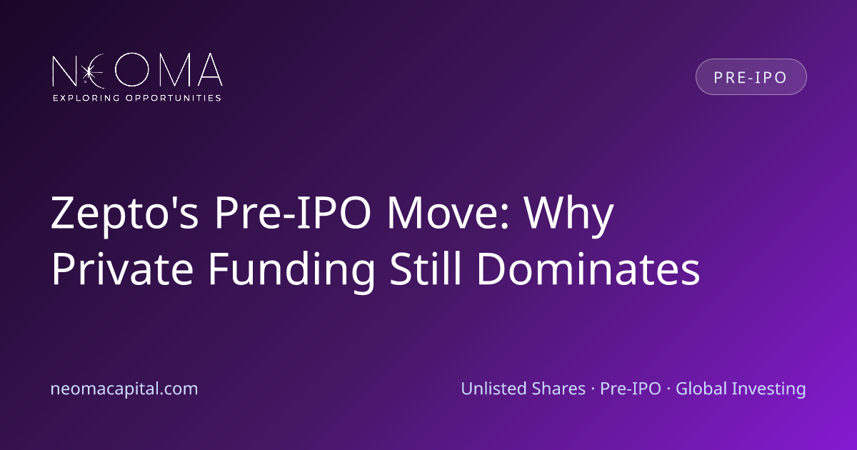 Zepto's Pre-IPO Move: Why Private Funding Still Dominates