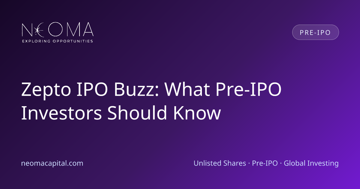 Zepto IPO Buzz: What Pre-IPO Investors Should Know