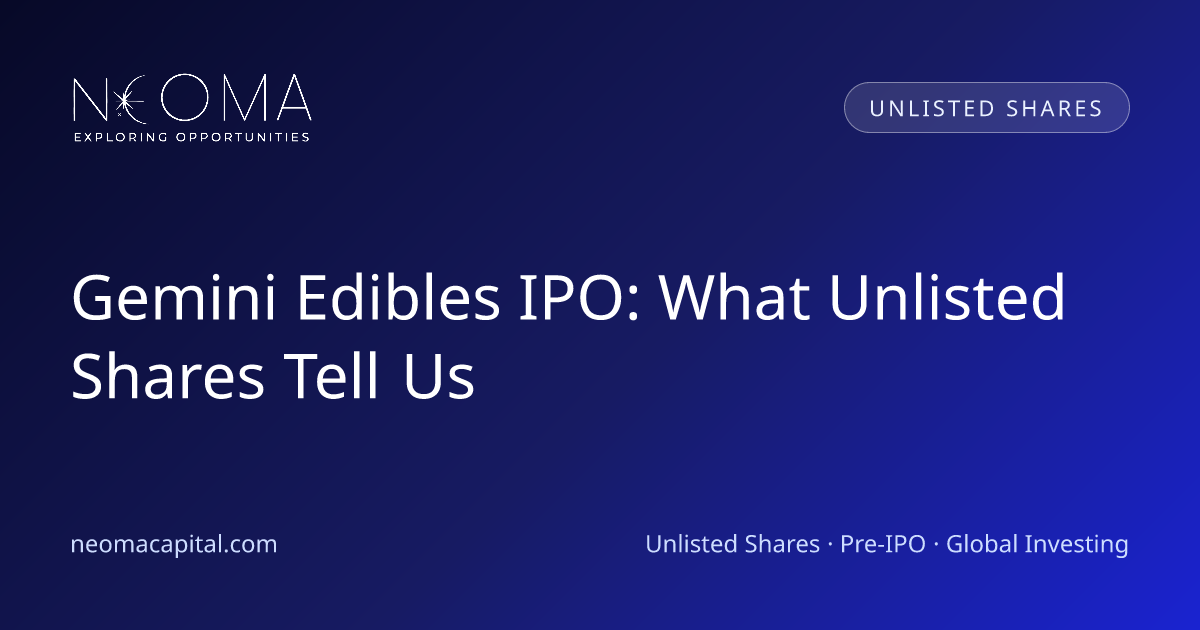 Gemini Edibles IPO: What Unlisted Shares Tell Us