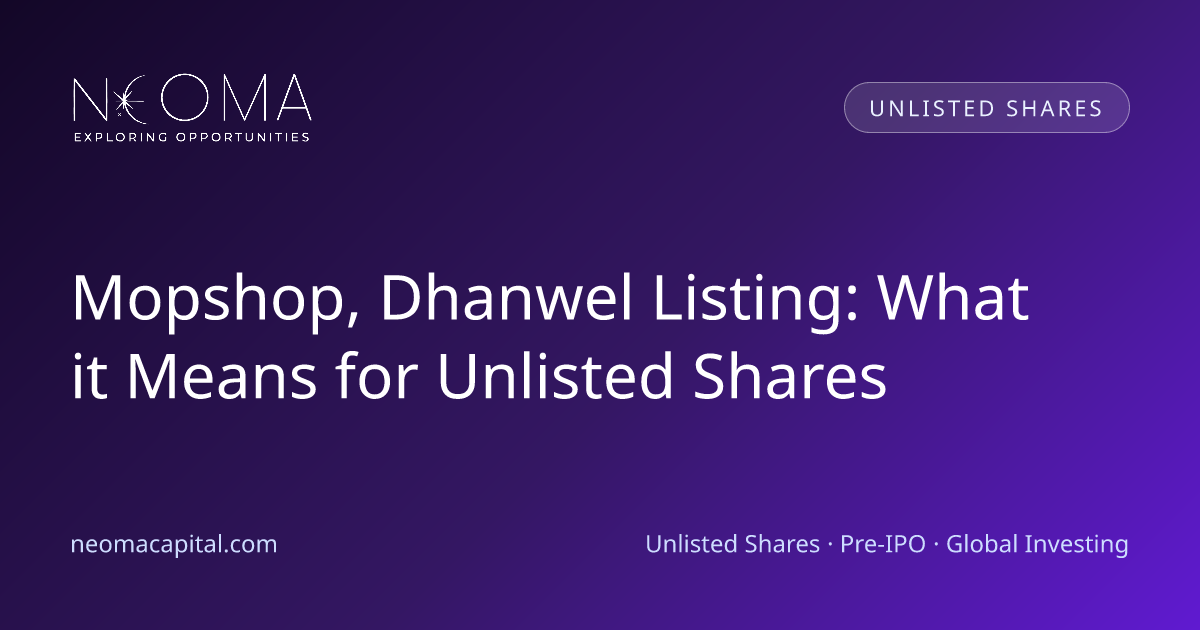 Mopshop, Dhanwel Listing: What it Means for Unlisted Shares
