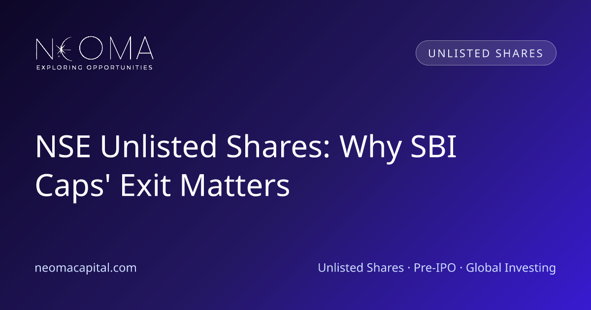 NSE Unlisted Shares: Why SBI Caps' Exit Matters