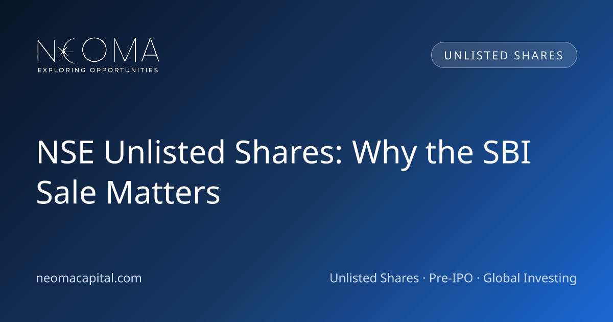 NSE Unlisted Shares: Why the SBI Sale Matters
