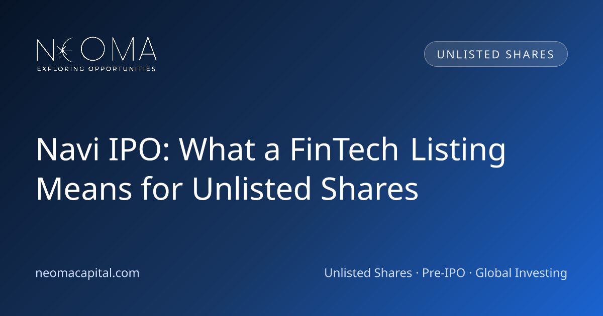 Navi IPO: What a FinTech Listing Means for Unlisted Shares