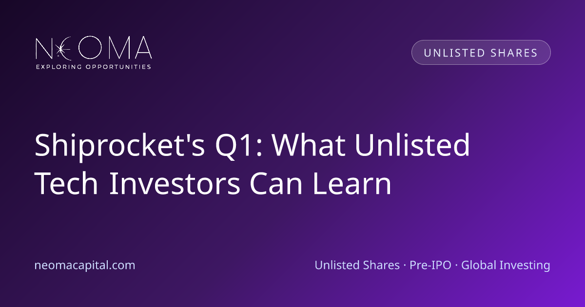 Shiprocket's Q1: What Unlisted Tech Investors Can Learn