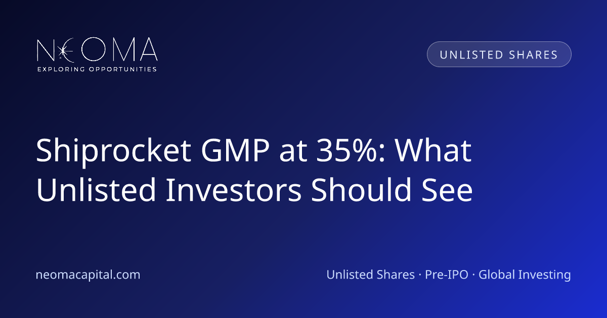Shiprocket GMP at 35%: What Unlisted Investors Should See