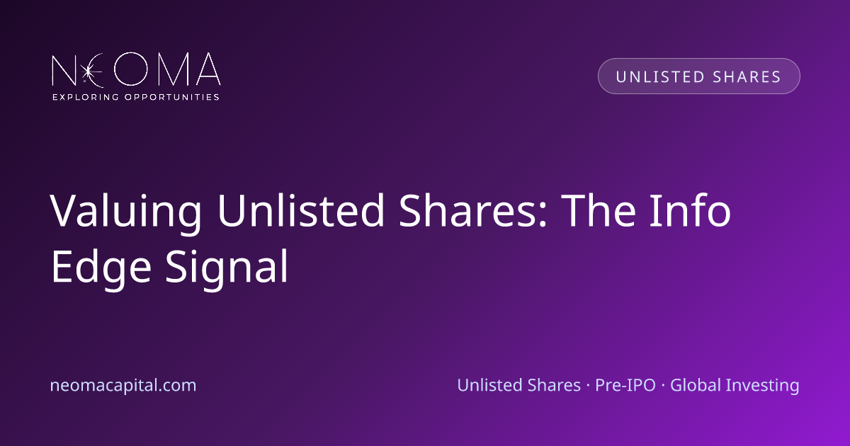Valuing Unlisted Shares: The Info Edge Signal